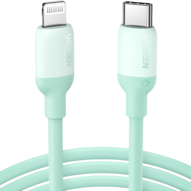 UGREEN 20308 USB-C to Lightning Silicone Cable 1m (Green) image