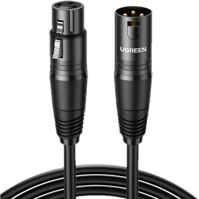 UGREEN 20714 Cannon Male to Female Microphone Extension Audio Cable 10m (Black) AV130 image