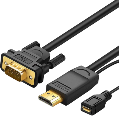 UGREEN 30449 HDMI to VGA Converter Cable 1.5m (Black) MM101 image