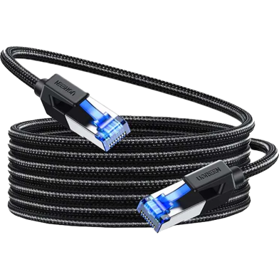 UGREEN 30799 Cat8 Pure Copper Ethernet Cable Braided 15m (Black) NW153 image