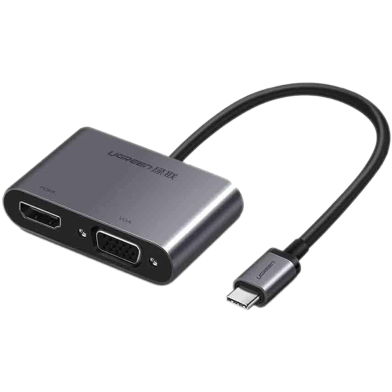 UGREEN 50505 USB-C to HDMI plus VGA Adapter with PD (Space Gray) image