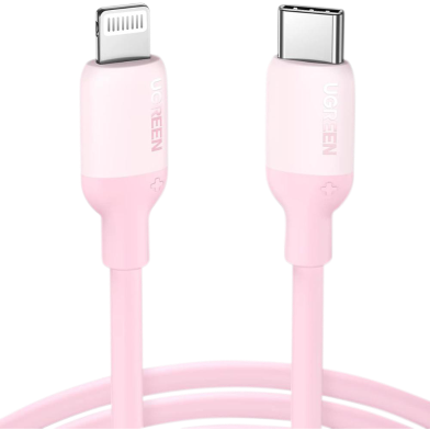 UGREEN 60625 USB-C to Lightning Silicone Cable 1m (Pink) image