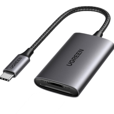 UGREEN 80888 USB-C to SD TF Memory Card Reader Alu Case CM401 image