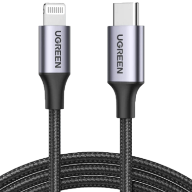 UGREEN USB-C to Lightning M/M Cable Aluminum Shell Braided 1m image