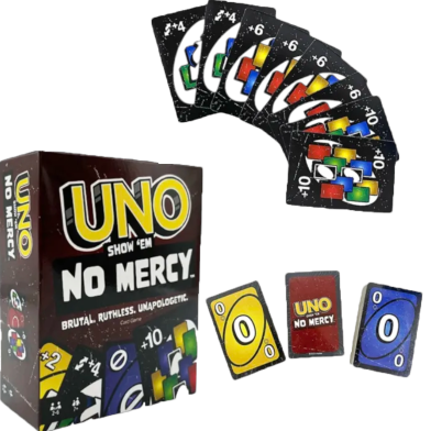 UNO No Mercy Mattel Games UNO Show ‘em No Mercy Card Game for Kids, Adults image