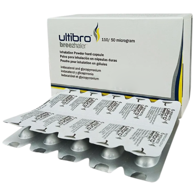 Ultibro 110mcg 50mcg Inhalation Capsule 10's Strip image