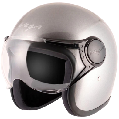 VEGA Jeet Half Face Bike Helmet Silver image