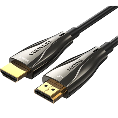 VENTION ALABX Optical HDMI Male to Male HD Cable 50M Black Zinc Alloy Type image