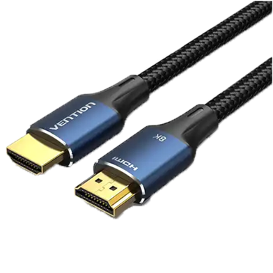VENTION ALGLI Cotton Braided HDMI-A Male to Male HD Cable 8K 3M Blue Aluminum Alloy Type image