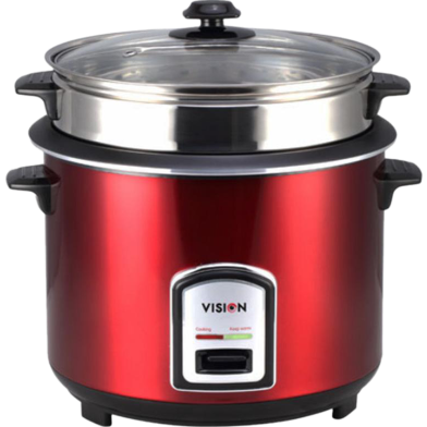 VISION Rice Cooker 1.8L REL-40-06 SS Red (Double Pot) image