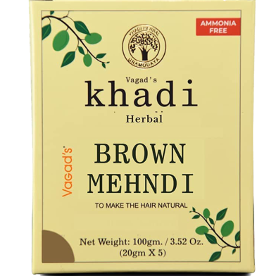 Vagad's Khadi Herbal Brown Hair Mehndi 100 gm image