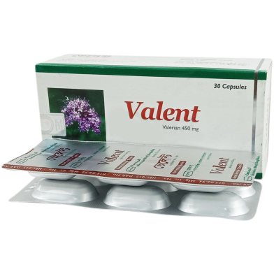 Valent 450mg Capsule 6's Strip image