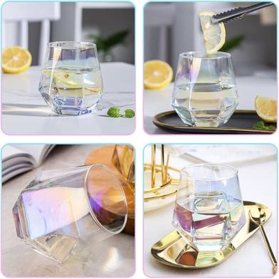 Vanleonet Colored Diamond Stemless Wine Glasses 6 Pcs Set image