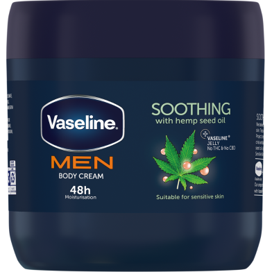 Vaseline Men Soothing 48H Moisturisation Body Cream 400 ml image