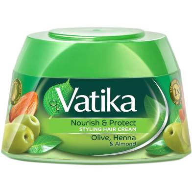 Vatika Olive, Henna and Almond Styling Hair Cream 140 ml image