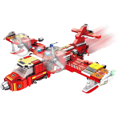 Vatos Stem Building Toys 572 Pcs City Fire Plane Blocks Set For 6 Year Old Boys 25-in-1 Engineering Building Bricks Fire Vehicle Blocks Kits Best Gift For Kids image