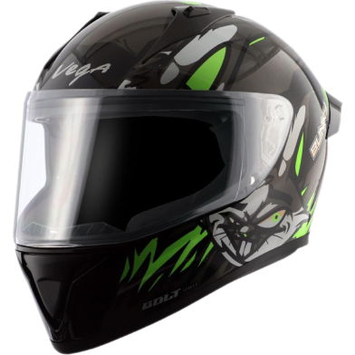 Vega Bolt Bunny Black Green Helmet image