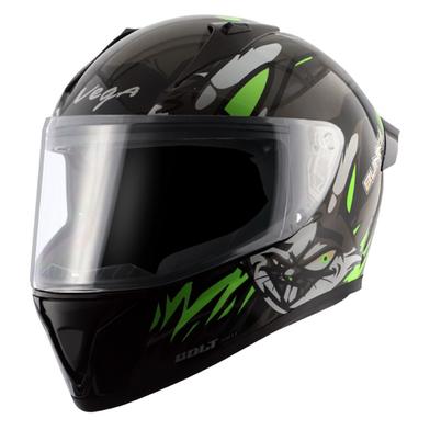 Vega Bolt Bunny Black Green Helmet image