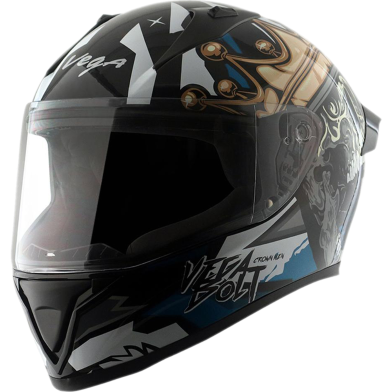 Vega Bolt Crown Men Black Blue Helmet image