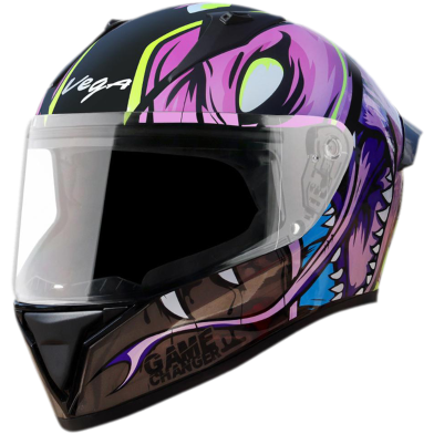 Vega Bolt Game Changer Black Pink Helmet image