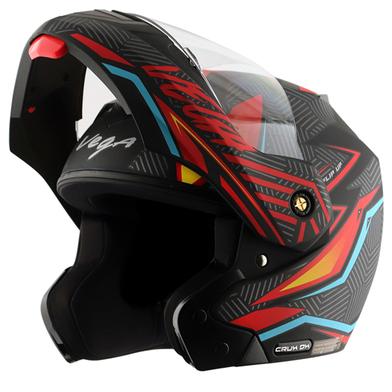 Vega Crux Dx Energy Dull Black Red Helmet image