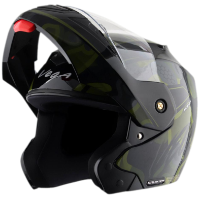 Vega Crux Dx Fighter Black Battle Green Helmet image