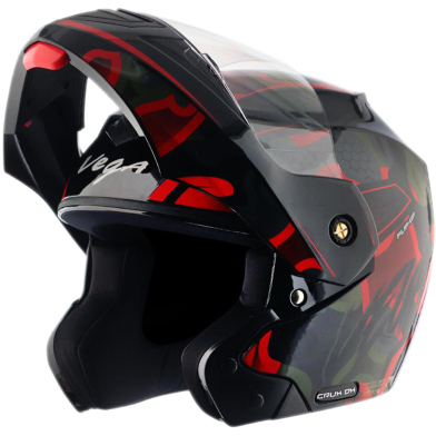 Vega Crux Dx Fighter Black Red Helmet image