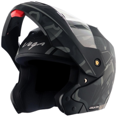 Vega Crux Dx Fighter Dull Black Grey Helmet image