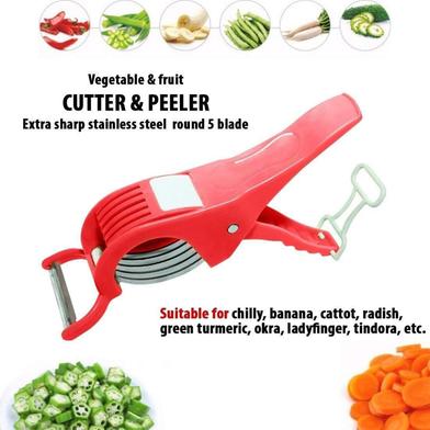 Vegetable/ Fruit Multi Cutter 5 Sharp Blades and Peeler image