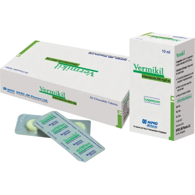 Vermikil 400 mg Chewable Tablet 2's Strip image