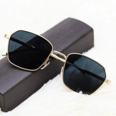 Versatile -NEW Fashion Golden-Black Metallic Frame New Vintage Men and Female Luxury Designer Glasses - Sun Glass For Men- Avant-garde image