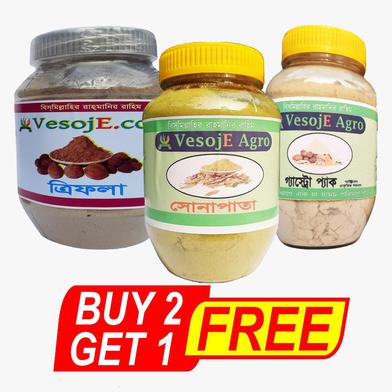 VesojE AgroTrifola Powder-150gm and Gastro Pack Powder -125 gm With Sona Pata-100g(Buy 2 Get 1 FREE) image