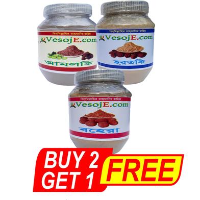 VesojE Agro Amlaki Powder - 150 gm And Harataki Powder - 150 gm With VesojE Agro Bohera Powder - 150 gm (BUY 2 GET 1) image