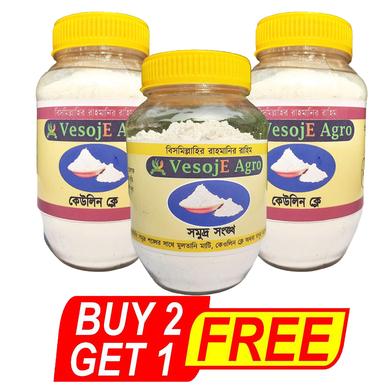 VesojE Agro Kaolin Clay-100 gm and Kaolin Clay-100 gm With Shomudro Shonkho Powder-100gm (Buy 2 Get 1 FREE) image