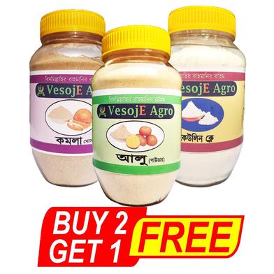 VesojE Agro Orange powder -100g and Kaolin Clay -100 gm With Alu Powder- 100gm ((Buy 2 Get 1 FREE) image