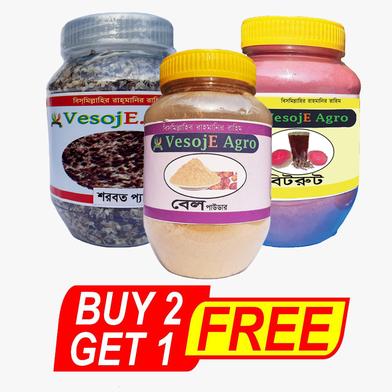 VesojE Agro Sarabat Pack- 150 gm Bitroot Powder-150gm With Beal Powder -150gm (Buy 2 Get 1 FREE) image