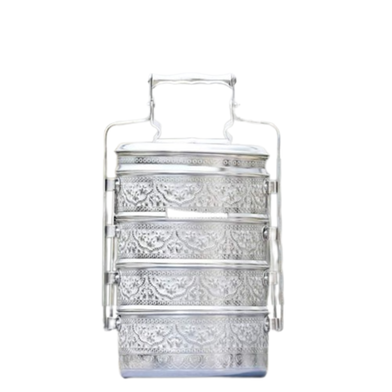 Vintage Aluminium Tiffin Food Carrier UT1121 - 5 Tier image