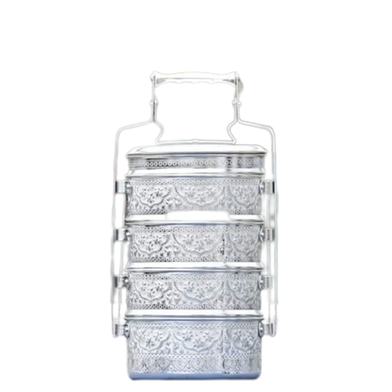 Vintage Aluminium Tiffin Food Carrier UT1119 - 5 Tier image