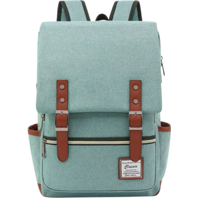 Vintage Laptop Backpack With USB Port For 15.6 Inch – Green image