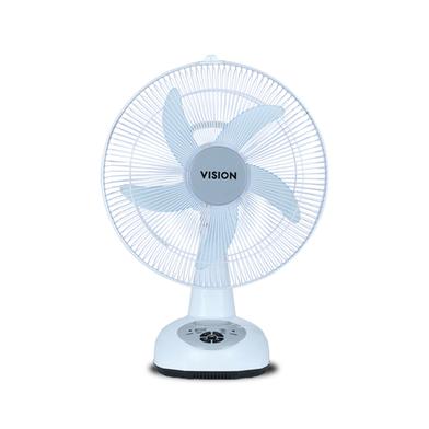 Vision Rechargeable Table Fan 14 Inch White With USB Charger image