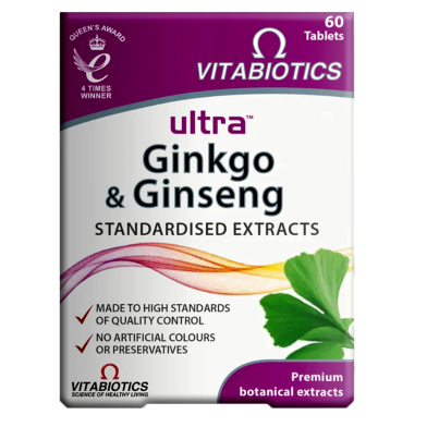Vitabiotics Ultra Ginkgo And Ginseng - 60 Tablets image