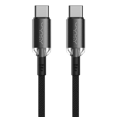 Vyvylabs Crystal Series Fast Charging Data Cable Type-C to Type-C 60W 1M Black(VCSCC-02) image