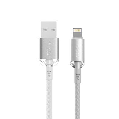 Vyvylabs Crystal Series Fast Charging Data Cable USB to iP 2.4A 1M White ( VCSUL-01) image