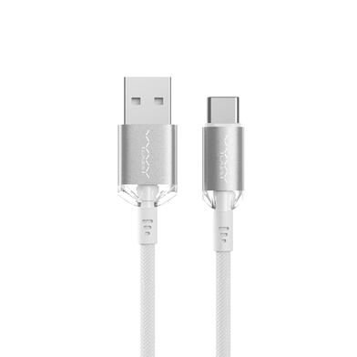 Vyvylabs Crystal Series Fast Charging Data Cable USB to Type-C 3A 1M White image