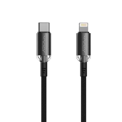 Vyvylabs Crystal Series Fast Charging Data Cable Type-C to iP 30W 1M Black(VCSCL-02) image