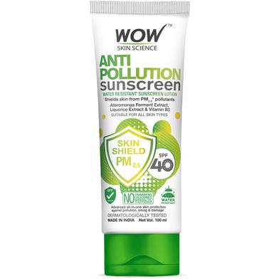 WOW Skin Science Anti Pollution Sunscreen SPF 40 Lotion 100 ml image