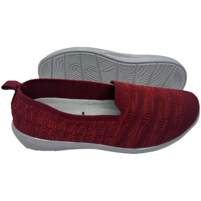 Walkaroo Red Color Ladies Casual and Comfortable Belly Shoe image