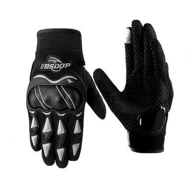 Wall Touch- Motorcycle Racing Leather And Fabric Full Finger Gloves Bike Safety For Biker image