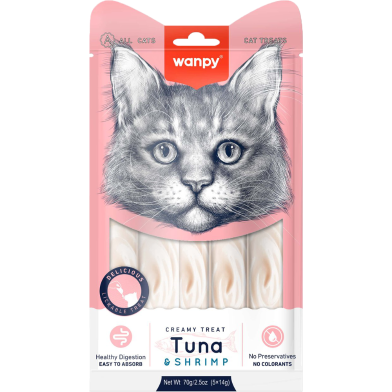 Wanpy Creamy Treat Tuna and Shrimp (14gm x 5) 70 gm image