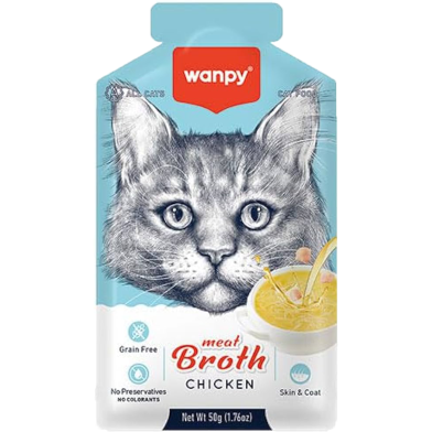 Wanpy Meat Broth Chicken for Cats 50 gm image